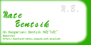 mate bentsik business card